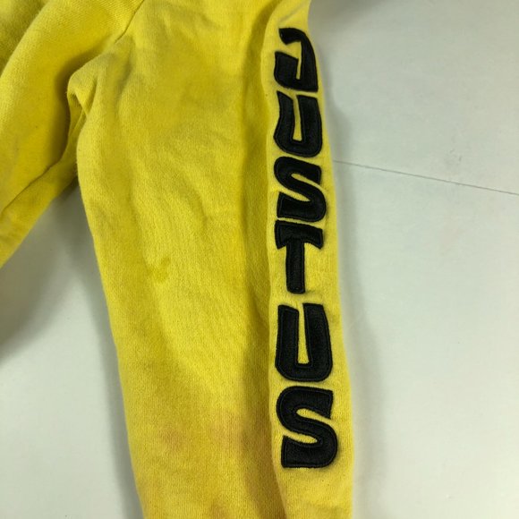 Kith Sponge Bob Squarepants Kids 7 Yellow & Black Embroidered Long Sleeve Hoodie - Picture 5 of 13